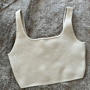 Babaton aritzia sculp knit squareneck cropped